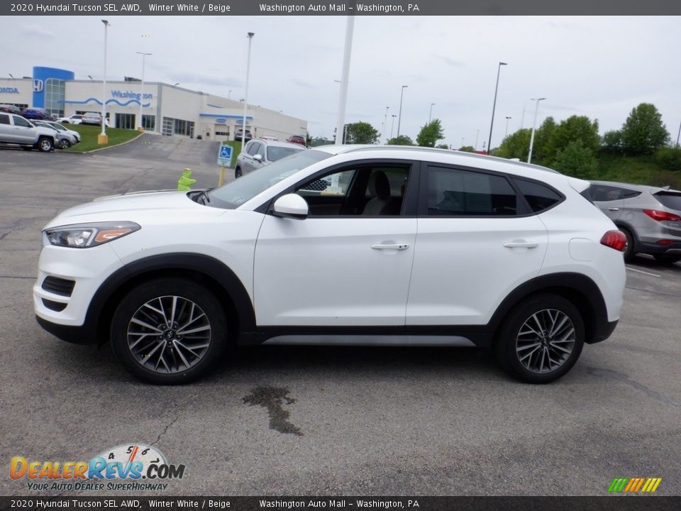 2020 Hyundai Tucson SEL AWD Winter White / Beige Photo #5