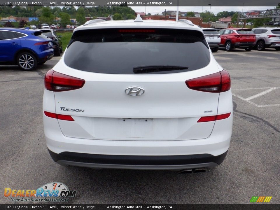 2020 Hyundai Tucson SEL AWD Winter White / Beige Photo #8