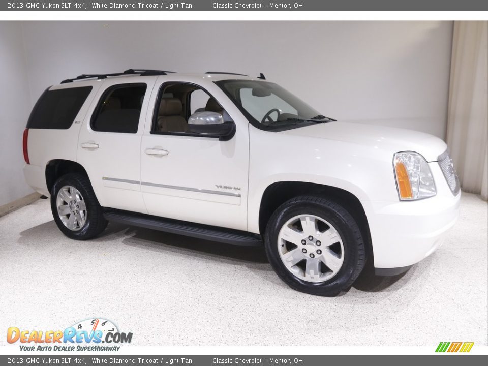 2013 GMC Yukon SLT 4x4 White Diamond Tricoat / Light Tan Photo #1