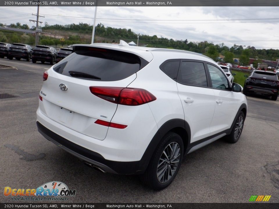 2020 Hyundai Tucson SEL AWD Winter White / Beige Photo #9