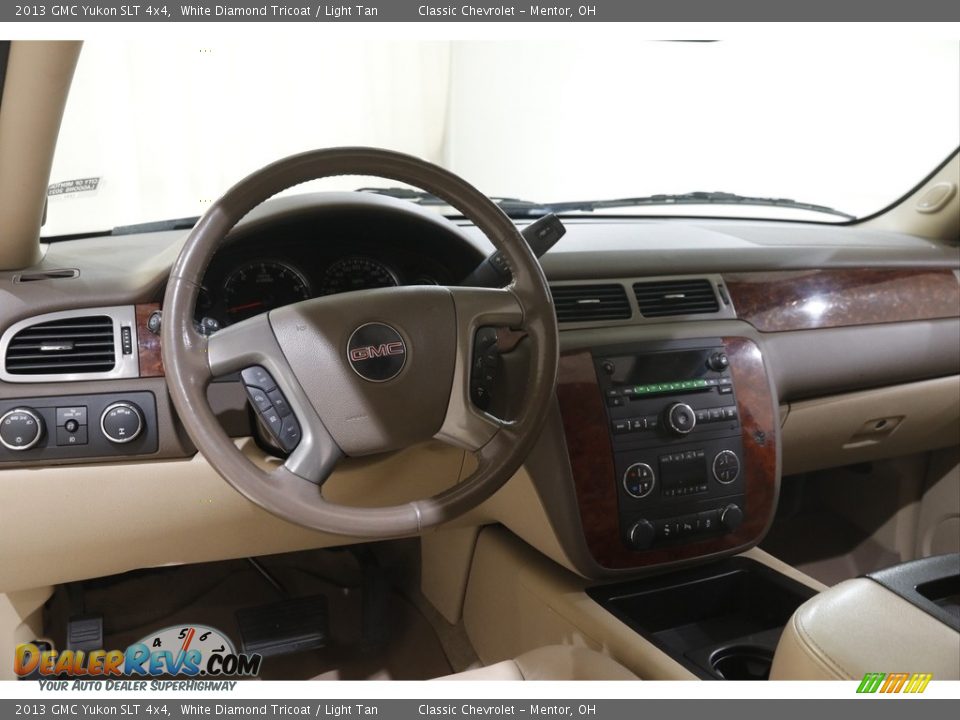 2013 GMC Yukon SLT 4x4 White Diamond Tricoat / Light Tan Photo #6