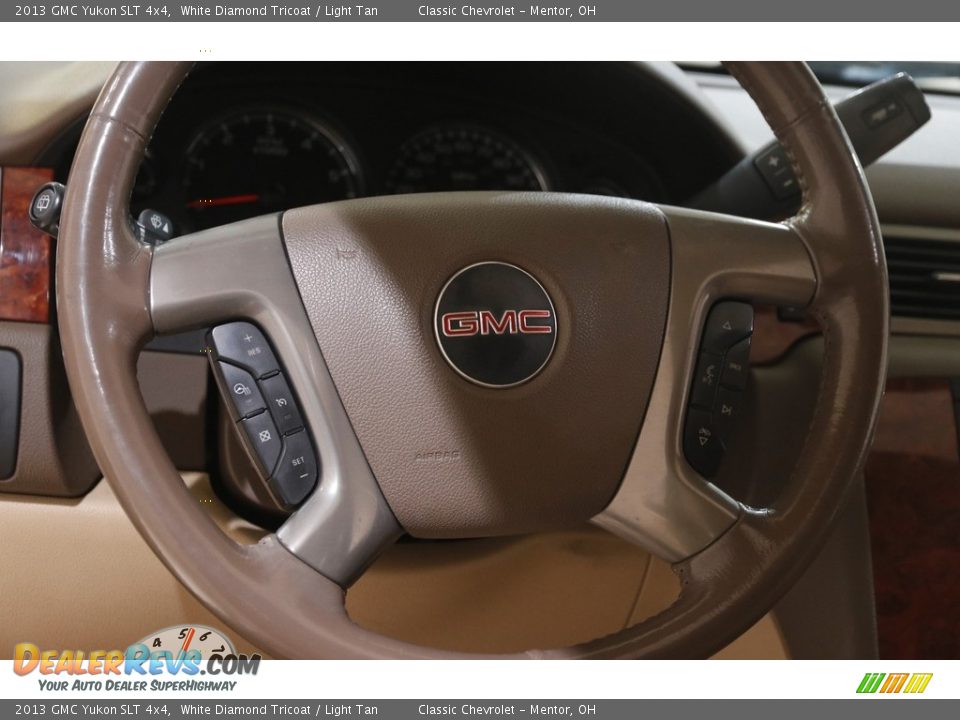 2013 GMC Yukon SLT 4x4 White Diamond Tricoat / Light Tan Photo #7