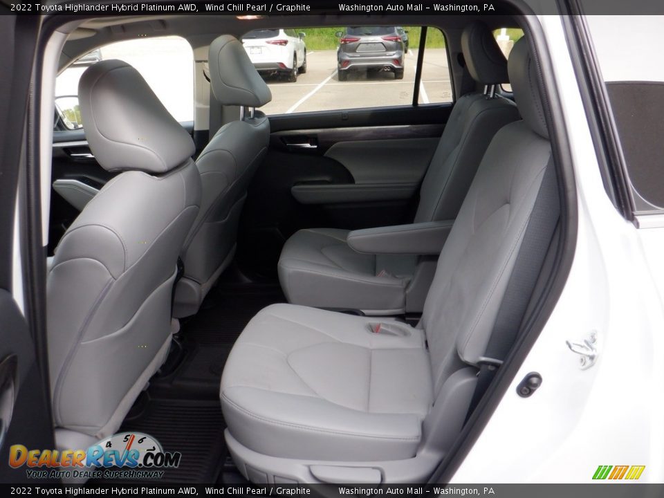 Rear Seat of 2022 Toyota Highlander Hybrid Platinum AWD Photo #33