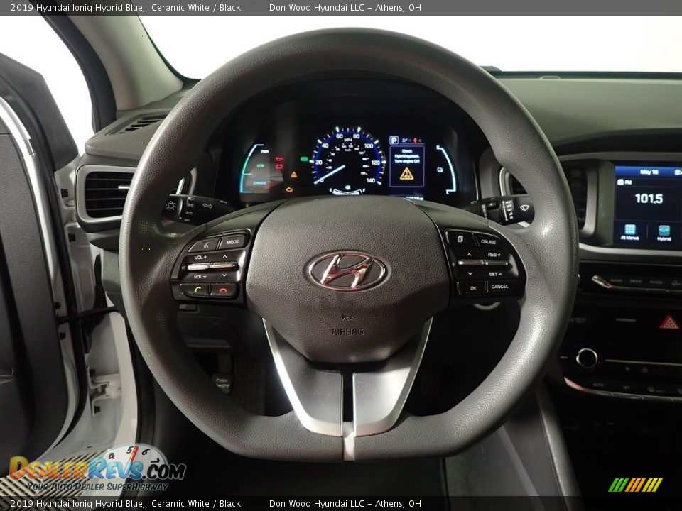 2019 Hyundai Ioniq Hybrid Blue Ceramic White / Black Photo #25