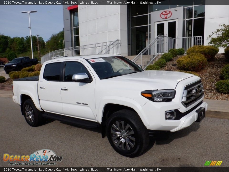 2020 Toyota Tacoma Limited Double Cab 4x4 Super White / Black Photo #1