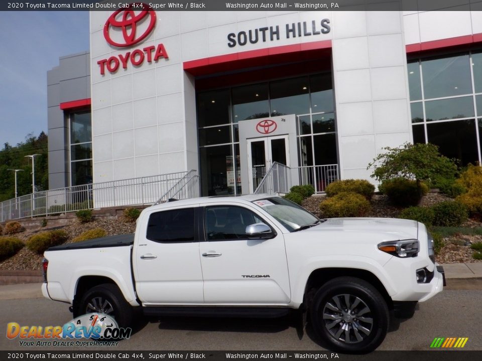 2020 Toyota Tacoma Limited Double Cab 4x4 Super White / Black Photo #2