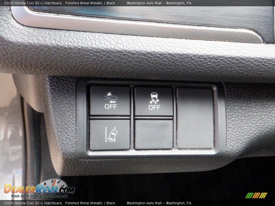 2020 Honda Civic EX-L Hatchback Polished Metal Metallic / Black Photo #14
