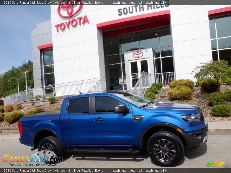 2019 Ford Ranger XLT SuperCrew 4x4 Lightning Blue Metallic / Ebony Photo #2