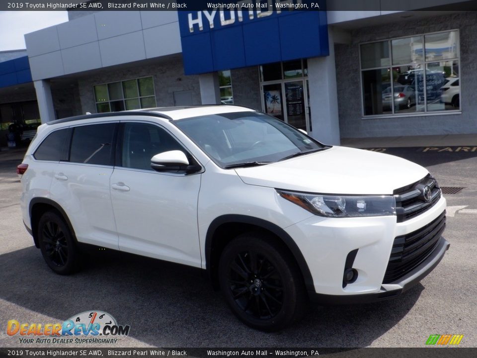 2019 Toyota Highlander SE AWD Blizzard Pearl White / Black Photo #1