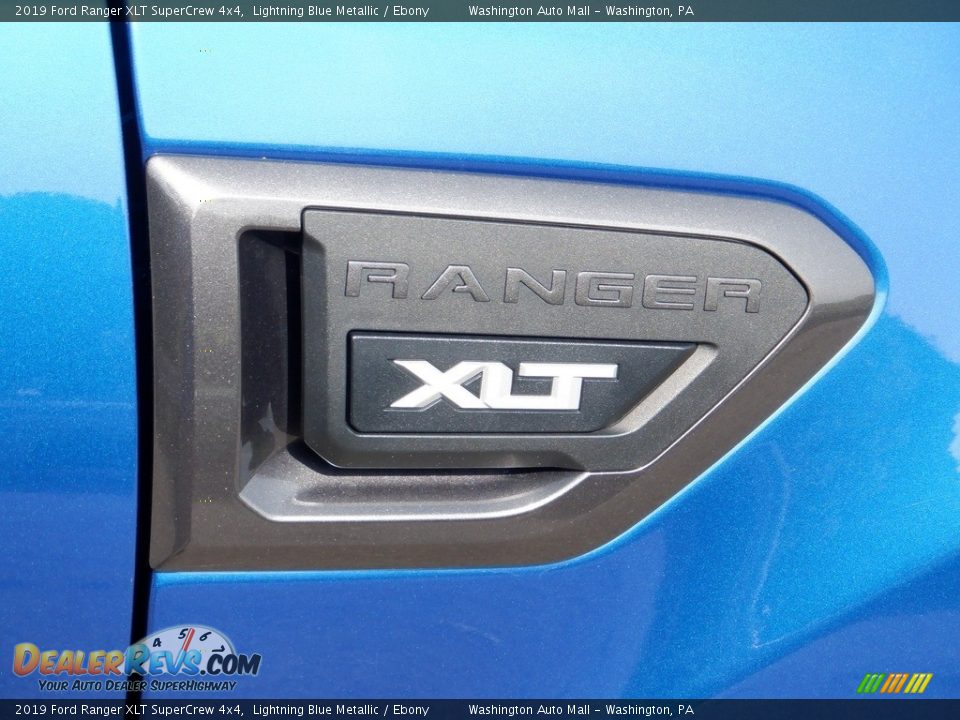 2019 Ford Ranger XLT SuperCrew 4x4 Lightning Blue Metallic / Ebony Photo #12