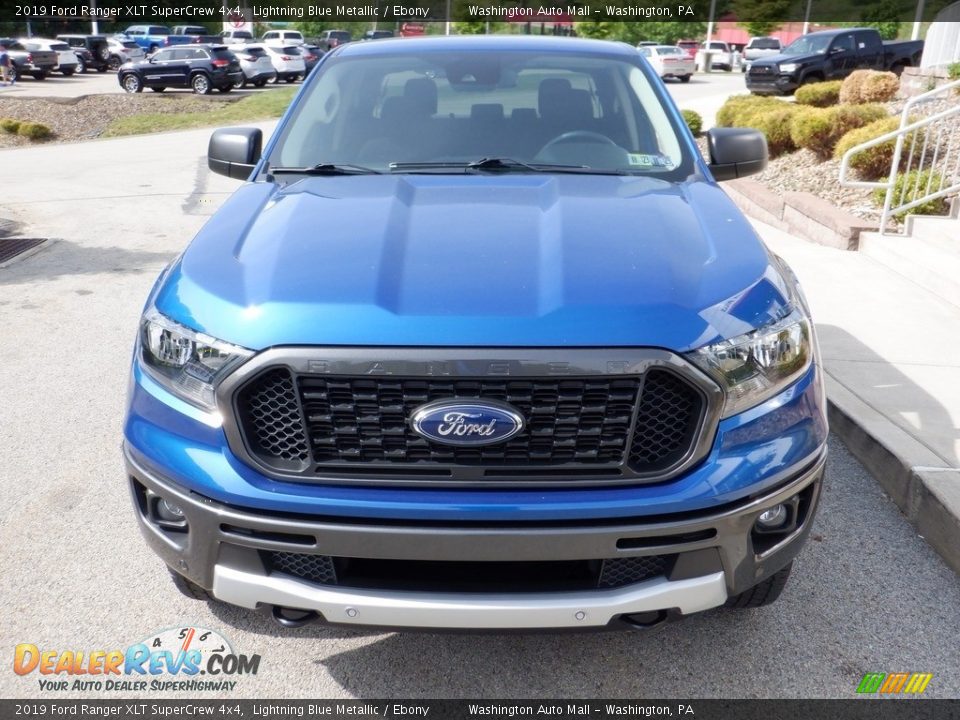 2019 Ford Ranger XLT SuperCrew 4x4 Lightning Blue Metallic / Ebony Photo #14