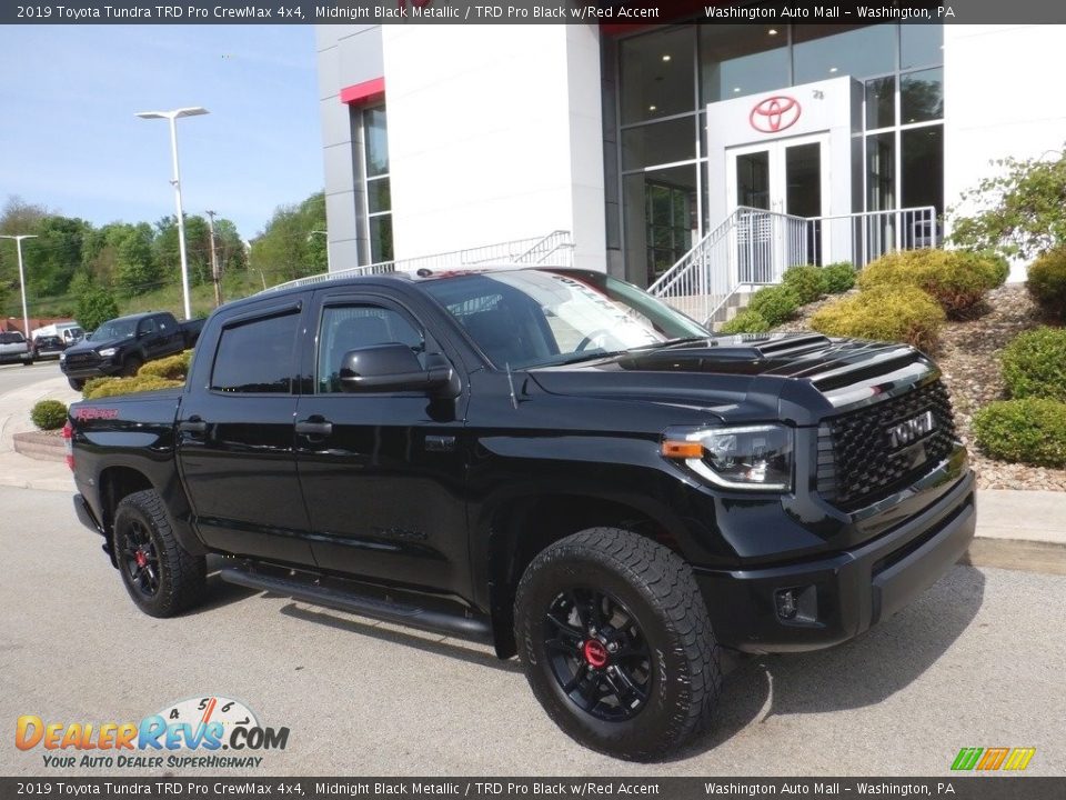 2019 Toyota Tundra TRD Pro CrewMax 4x4 Midnight Black Metallic / TRD Pro Black w/Red Accent Photo #1