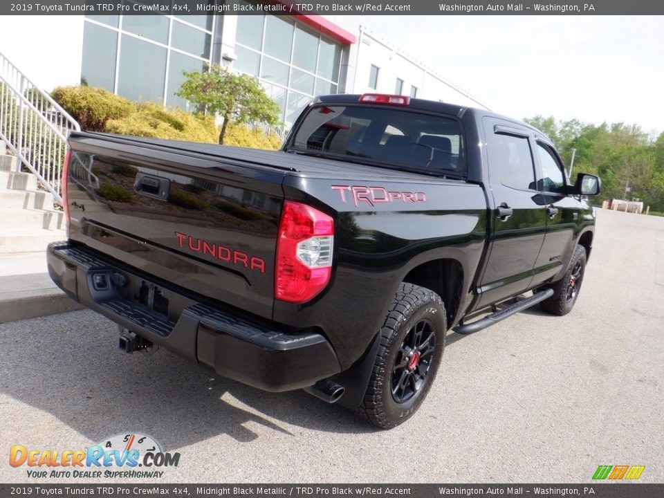 2019 Toyota Tundra TRD Pro CrewMax 4x4 Midnight Black Metallic / TRD Pro Black w/Red Accent Photo #21