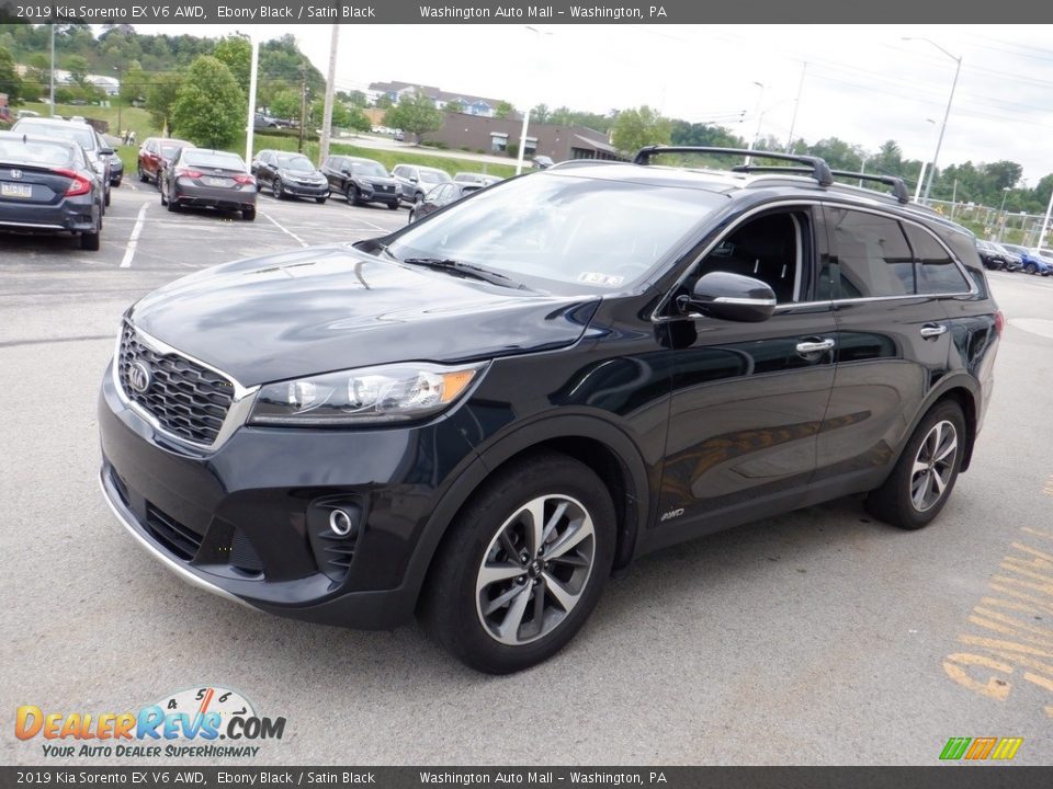 2019 Kia Sorento EX V6 AWD Ebony Black / Satin Black Photo #6