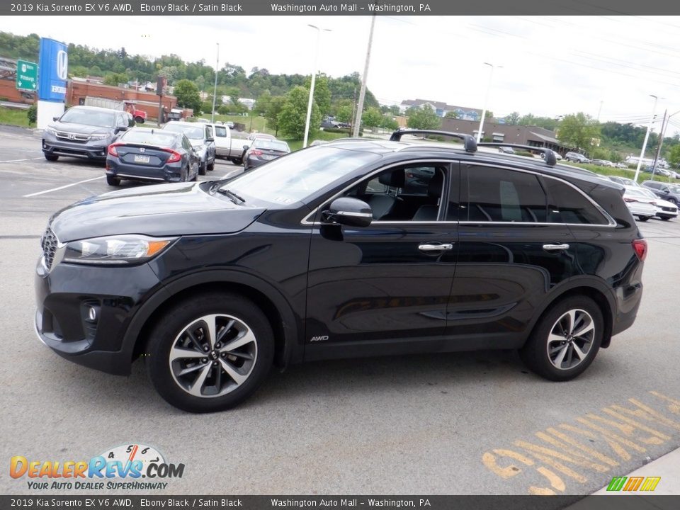 2019 Kia Sorento EX V6 AWD Ebony Black / Satin Black Photo #7