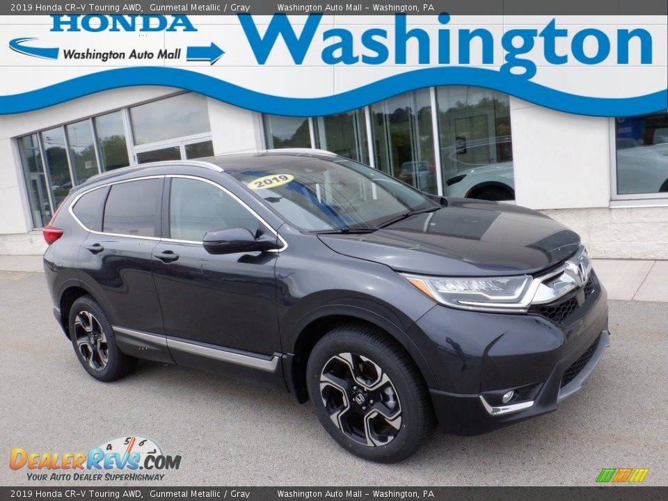 2019 Honda CR-V Touring AWD Gunmetal Metallic / Gray Photo #1