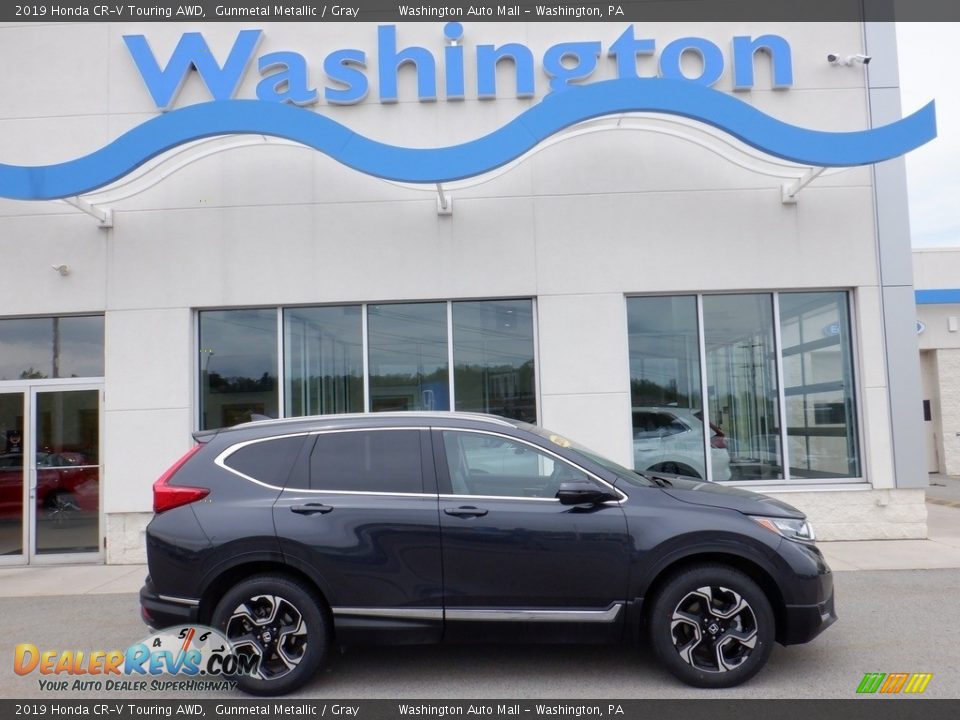 2019 Honda CR-V Touring AWD Gunmetal Metallic / Gray Photo #2