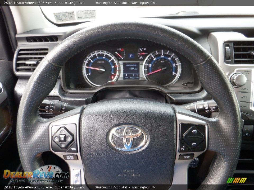 2018 Toyota 4Runner SR5 4x4 Super White / Black Photo #27