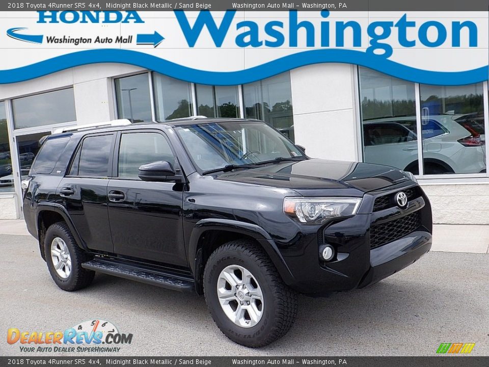 2018 Toyota 4Runner SR5 4x4 Midnight Black Metallic / Sand Beige Photo #1