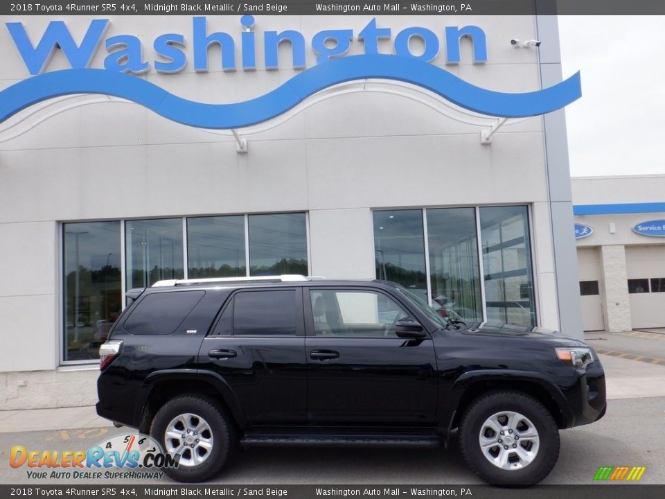 2018 Toyota 4Runner SR5 4x4 Midnight Black Metallic / Sand Beige Photo #2