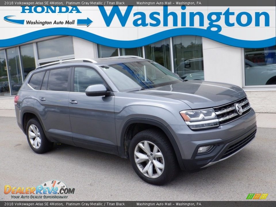 2018 Volkswagen Atlas SE 4Motion Platinum Gray Metallic / Titan Black Photo #1