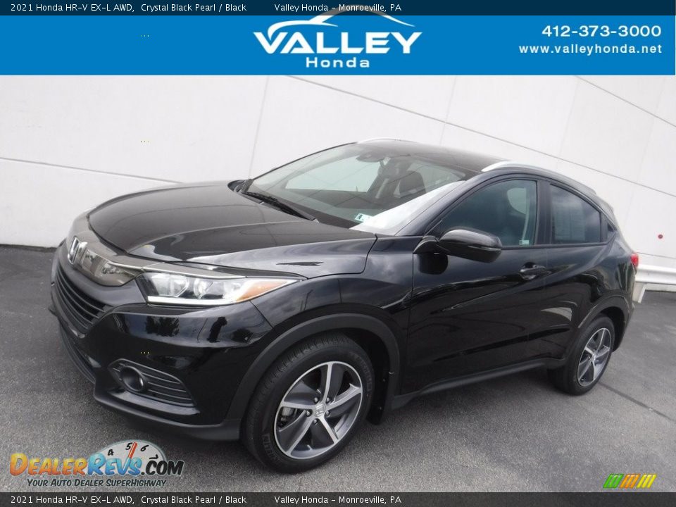 2021 Honda HR-V EX-L AWD Crystal Black Pearl / Black Photo #1