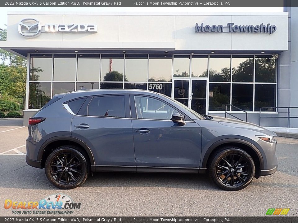 2023 Mazda CX-5 S Carbon Edition AWD Polymetal Gray / Red Photo #1