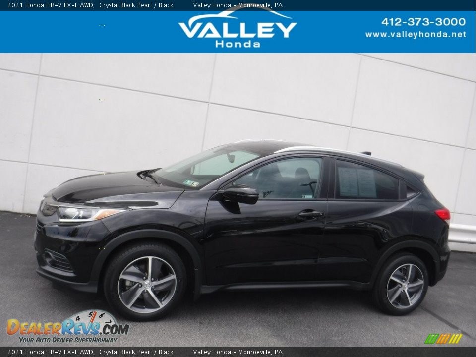 2021 Honda HR-V EX-L AWD Crystal Black Pearl / Black Photo #2