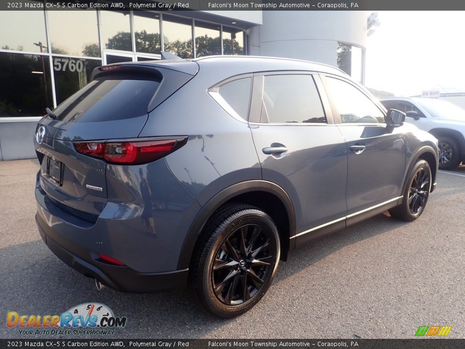 2023 Mazda CX-5 S Carbon Edition AWD Polymetal Gray / Red Photo #2