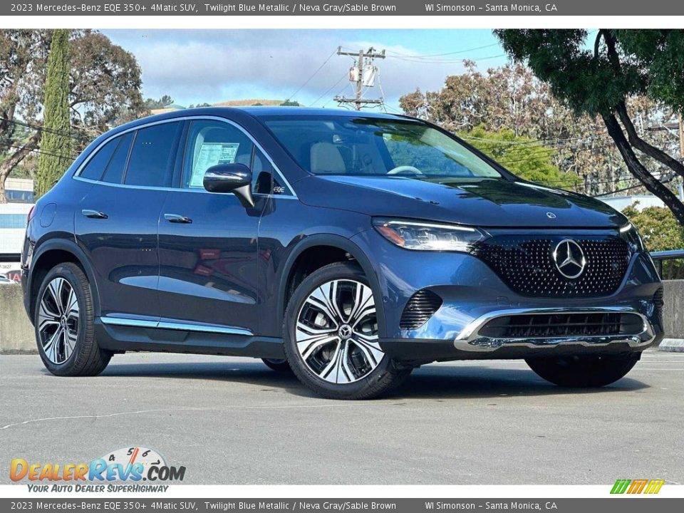 2023 Mercedes-Benz EQE 350+ 4Matic SUV Twilight Blue Metallic / Neva Gray/Sable Brown Photo #2