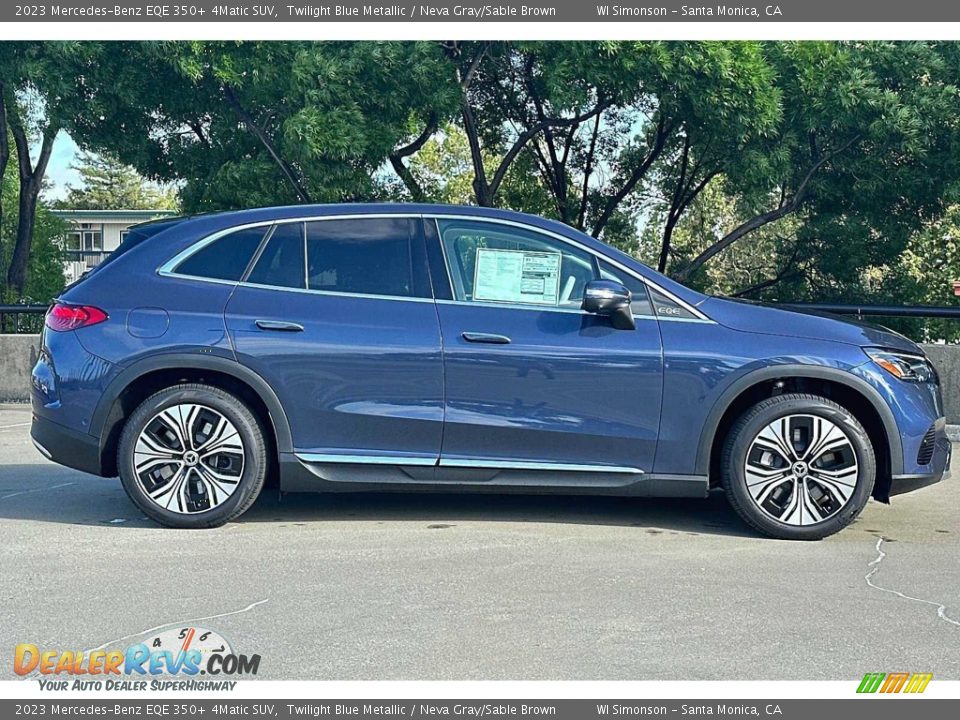 2023 Mercedes-Benz EQE 350+ 4Matic SUV Twilight Blue Metallic / Neva Gray/Sable Brown Photo #3