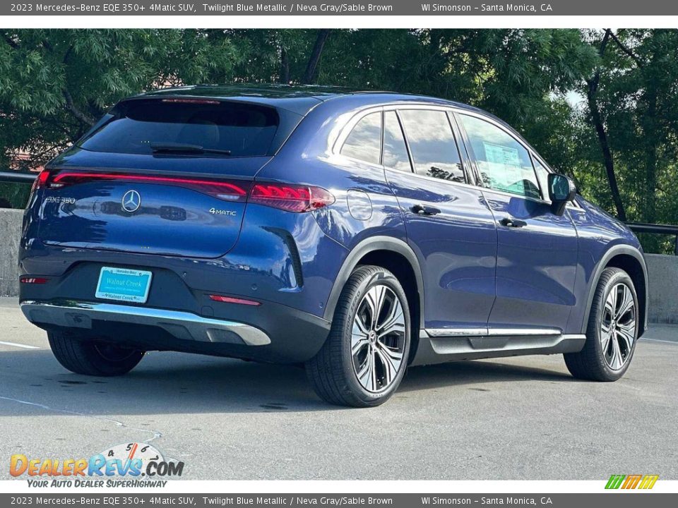 2023 Mercedes-Benz EQE 350+ 4Matic SUV Twilight Blue Metallic / Neva Gray/Sable Brown Photo #4