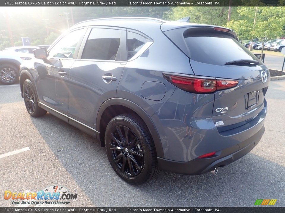 2023 Mazda CX-5 S Carbon Edition AWD Polymetal Gray / Red Photo #5