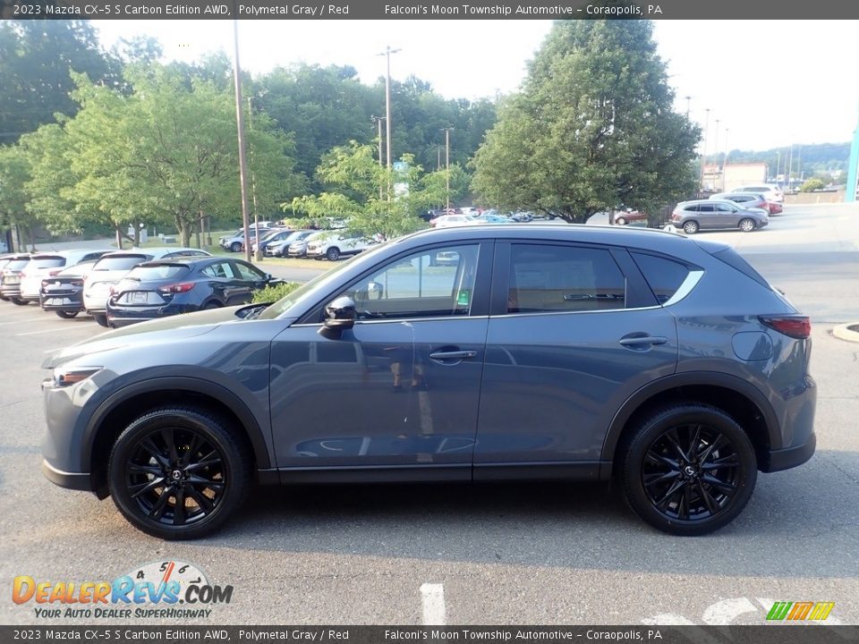 2023 Mazda CX-5 S Carbon Edition AWD Polymetal Gray / Red Photo #6