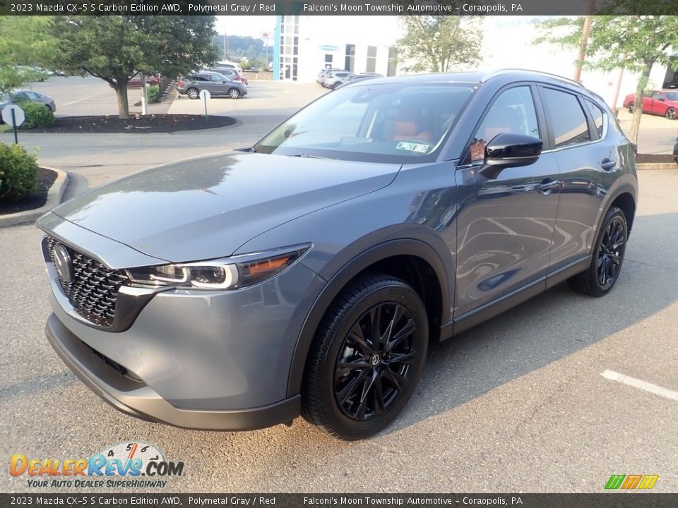 2023 Mazda CX-5 S Carbon Edition AWD Polymetal Gray / Red Photo #7