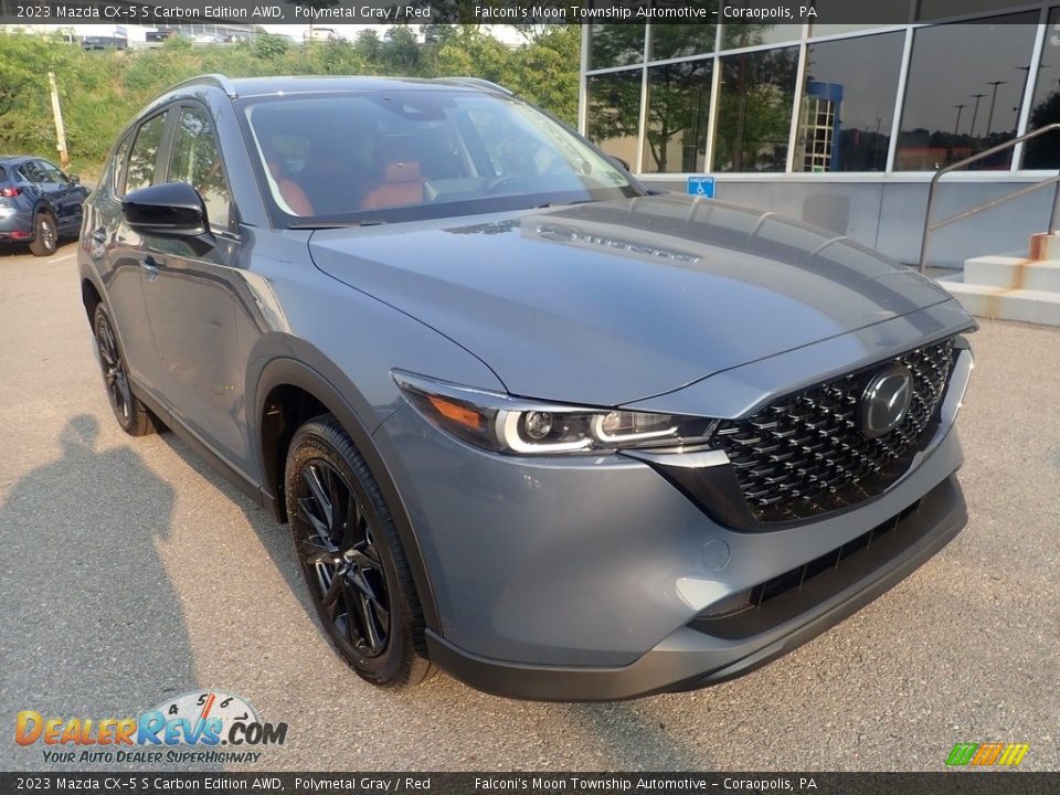 2023 Mazda CX-5 S Carbon Edition AWD Polymetal Gray / Red Photo #9