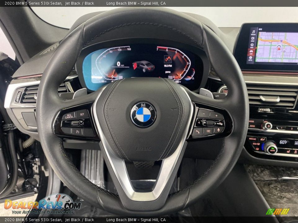 2020 BMW 5 Series 530i Sedan Jet Black / Black Photo #17