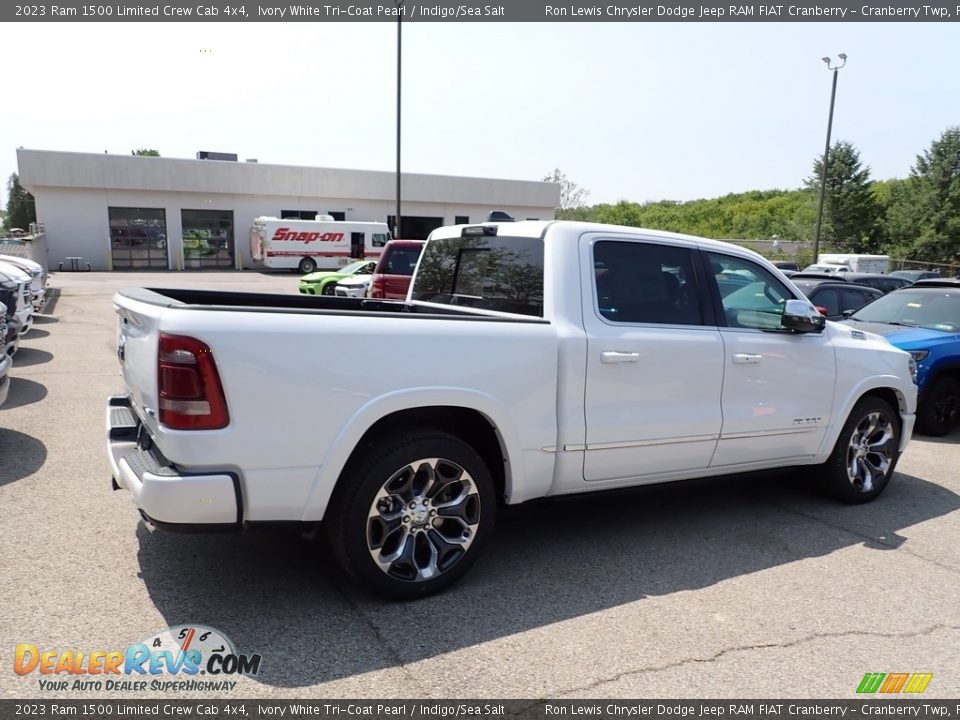 2023 Ram 1500 Limited Crew Cab 4x4 Ivory White Tri-Coat Pearl / Indigo/Sea Salt Photo #5