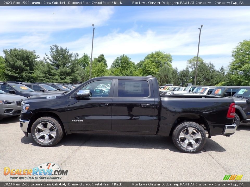 2023 Ram 1500 Laramie Crew Cab 4x4 Diamond Black Crystal Pearl / Black Photo #2