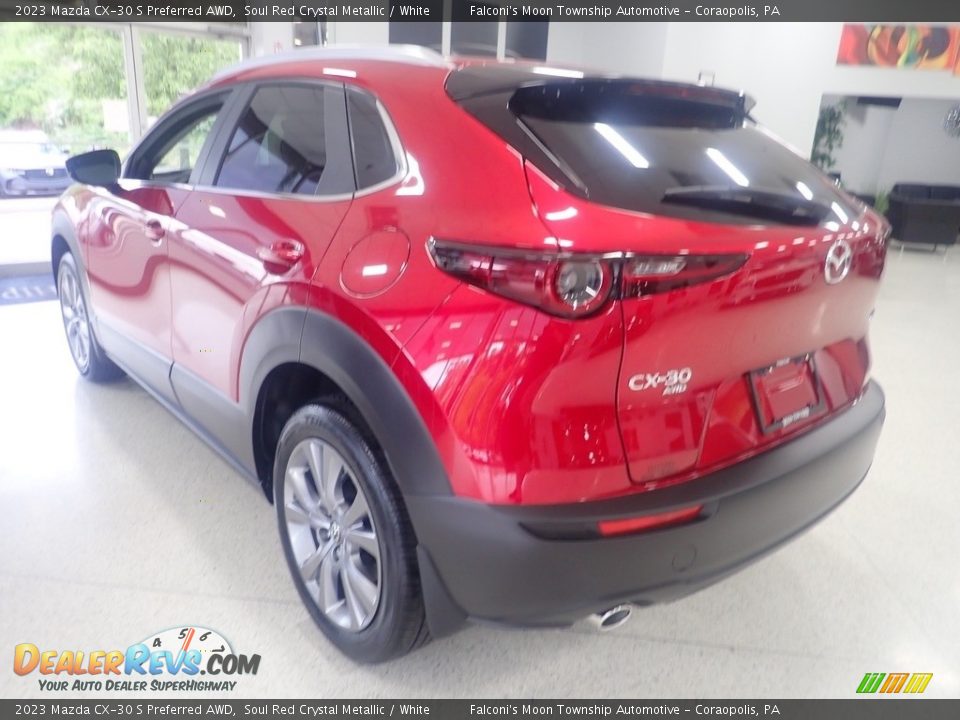 2023 Mazda CX-30 S Preferred AWD Soul Red Crystal Metallic / White Photo #5