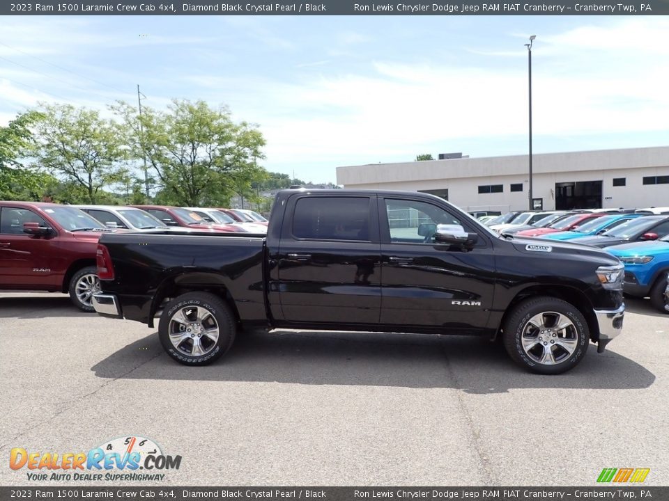 2023 Ram 1500 Laramie Crew Cab 4x4 Diamond Black Crystal Pearl / Black Photo #6