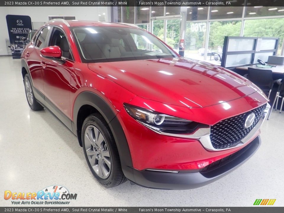 2023 Mazda CX-30 S Preferred AWD Soul Red Crystal Metallic / White Photo #8