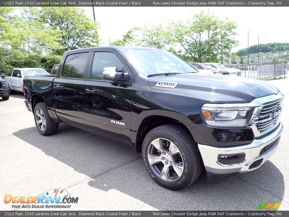 2023 Ram 1500 Laramie Crew Cab 4x4 Diamond Black Crystal Pearl / Black Photo #7