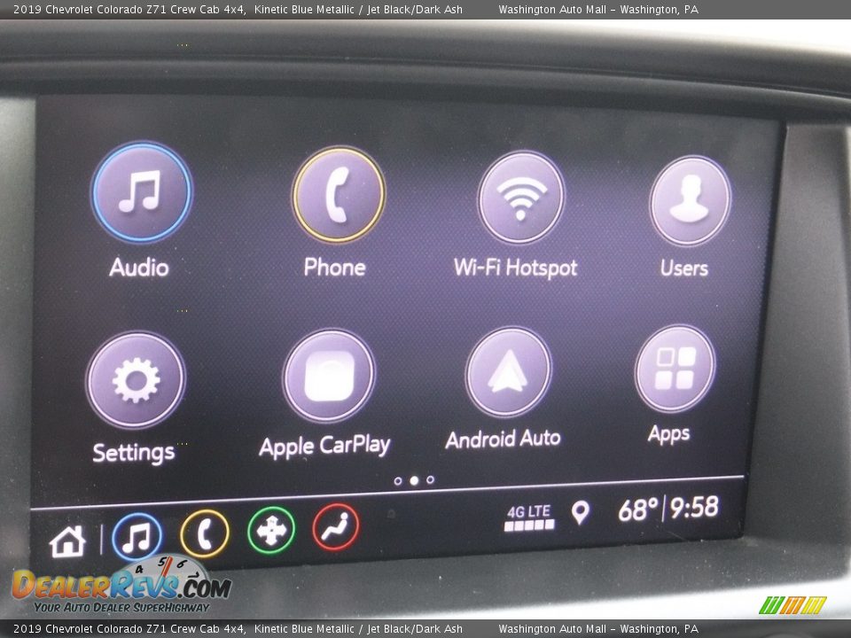 2019 Chevrolet Colorado Z71 Crew Cab 4x4 Kinetic Blue Metallic / Jet Black/Dark Ash Photo #25