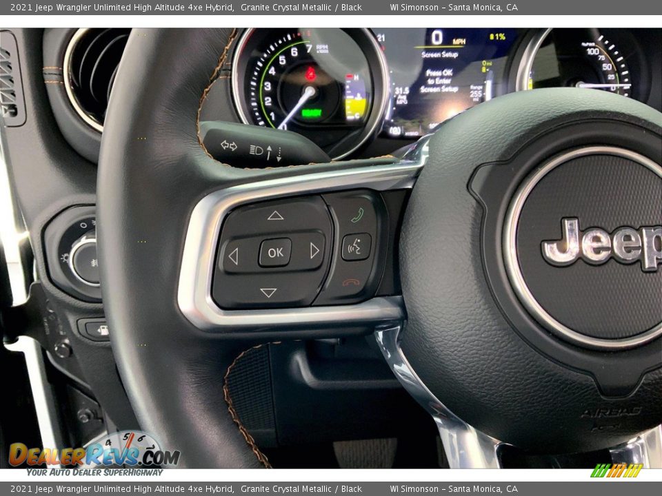 2021 Jeep Wrangler Unlimited High Altitude 4xe Hybrid Steering Wheel Photo #21