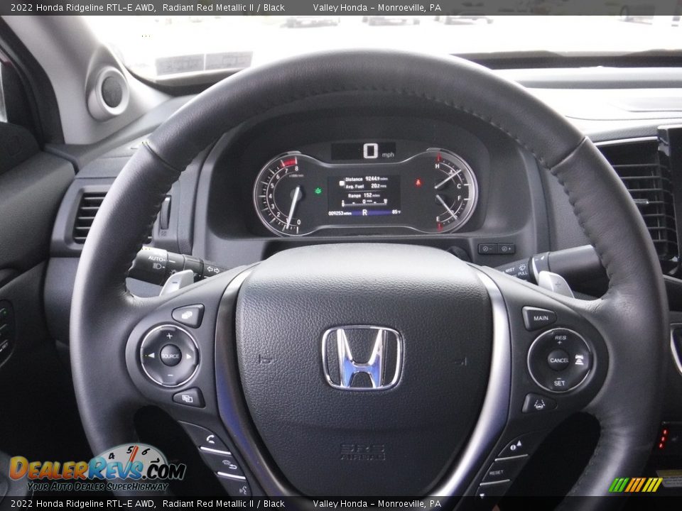 2022 Honda Ridgeline RTL-E AWD Steering Wheel Photo #32