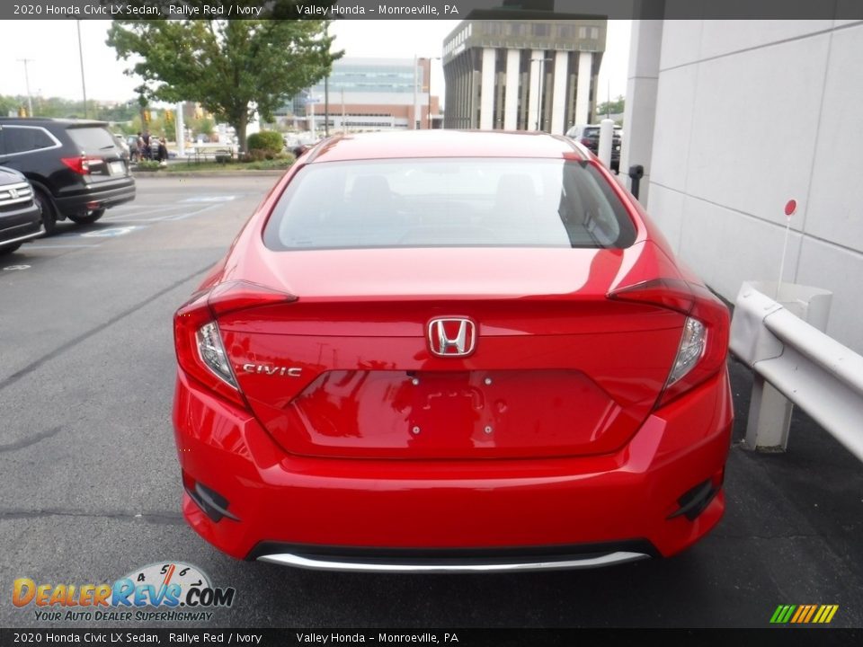 2020 Honda Civic LX Sedan Rallye Red / Ivory Photo #5