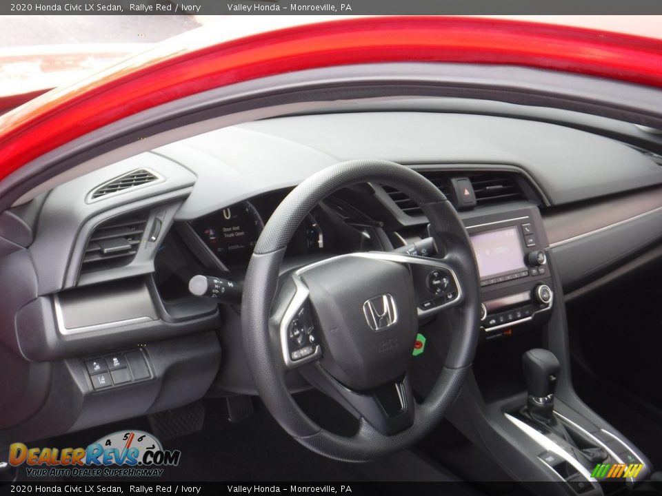 2020 Honda Civic LX Sedan Rallye Red / Ivory Photo #7