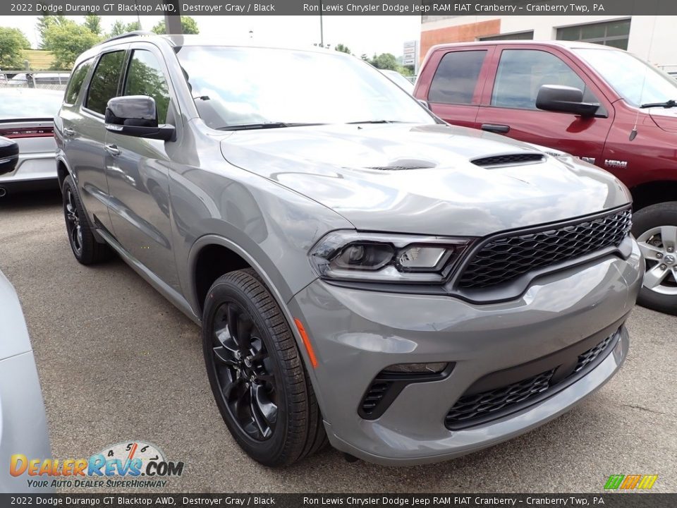 2022 Dodge Durango GT Blacktop AWD Destroyer Gray / Black Photo #2