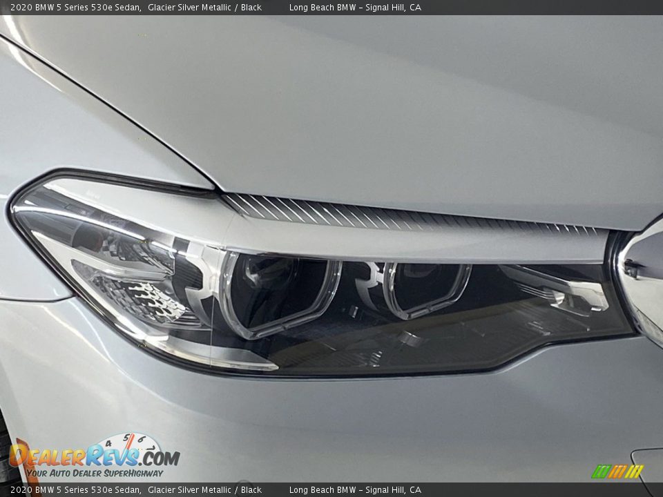 2020 BMW 5 Series 530e Sedan Glacier Silver Metallic / Black Photo #6